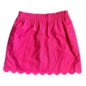 J. by J. Crew Linen-cotton Scalloped sidewalk skirt Sz 8